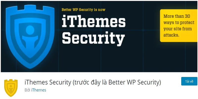  plugin iTheme Security là một trong những plugin tốt nhất với chức năng bảo vệ